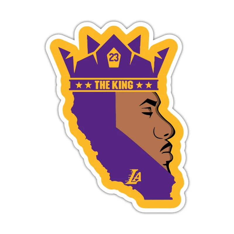 Los Angeles Lakers - Lebron James Side Profile - Temporary Tattoo