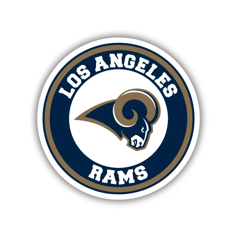 Los Angeles Rams - Blue and Gold Circle - Temporary Tattoo