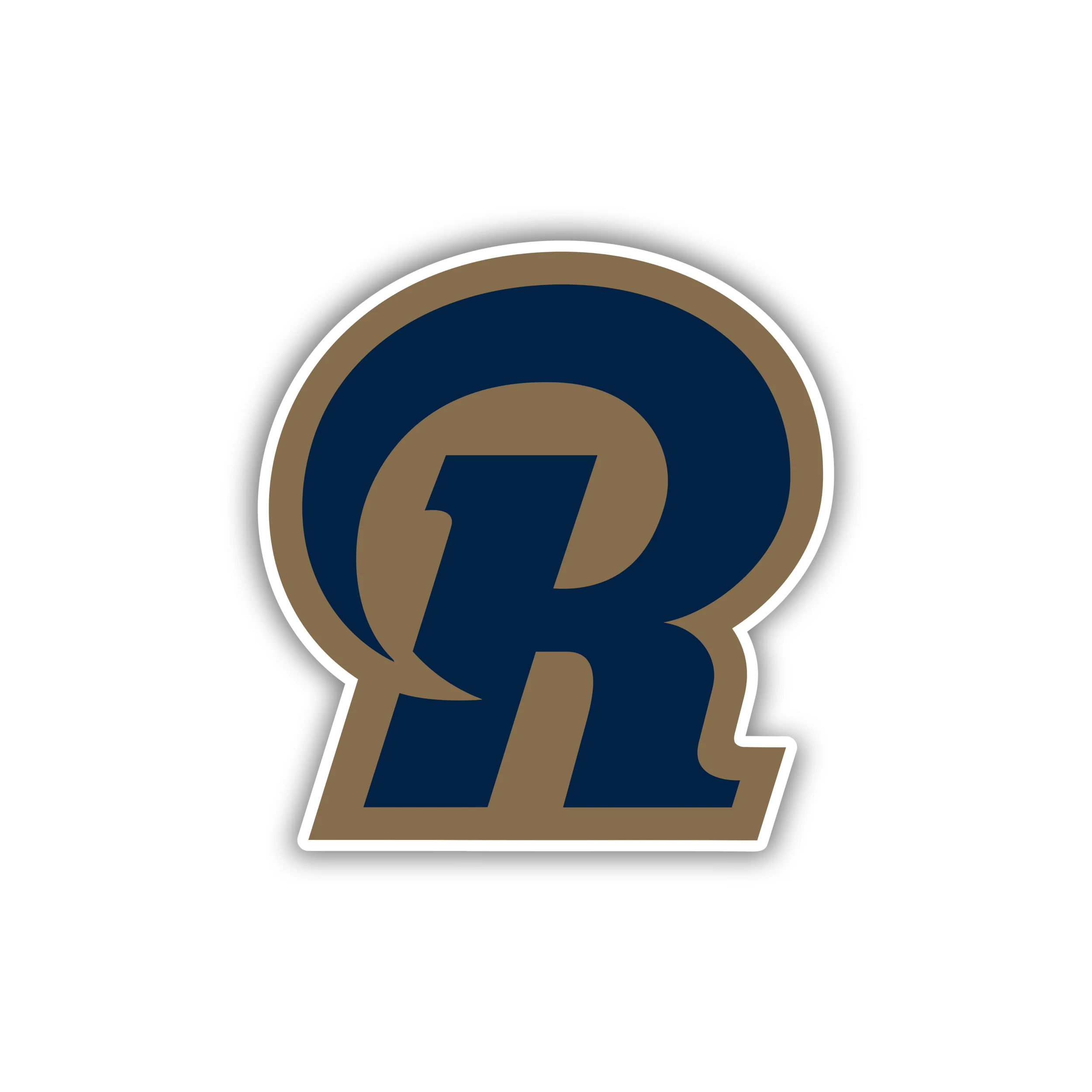 Los Angeles Rams - Blue and Gold R - Iron On DTF Transfer - Custom Size