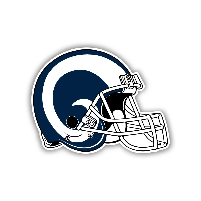 Los Angeles Rams - Blue and White Helmet - Iron On DTF Transfer - Custom Size