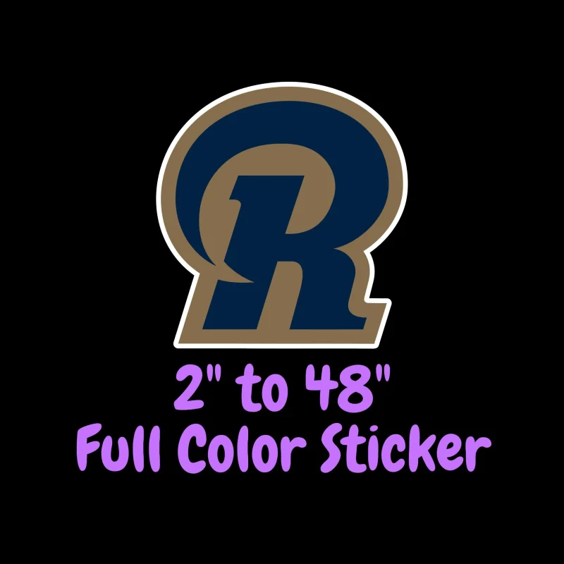 Los Angeles Rams Full Color Vinyl Sticker - Custom Size