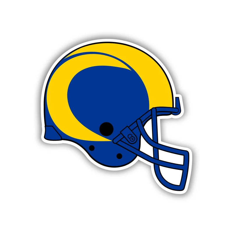 Los Angeles Rams - Helmet - Iron On DTF Transfer - Custom Size