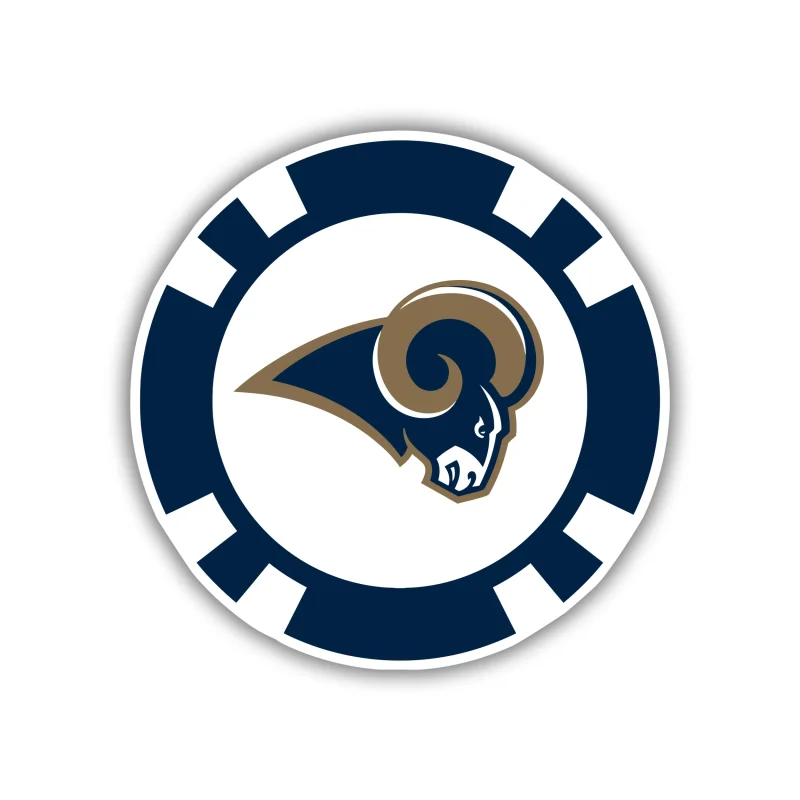 Los Angeles Rams - Poker Chip - Temporary Tattoo