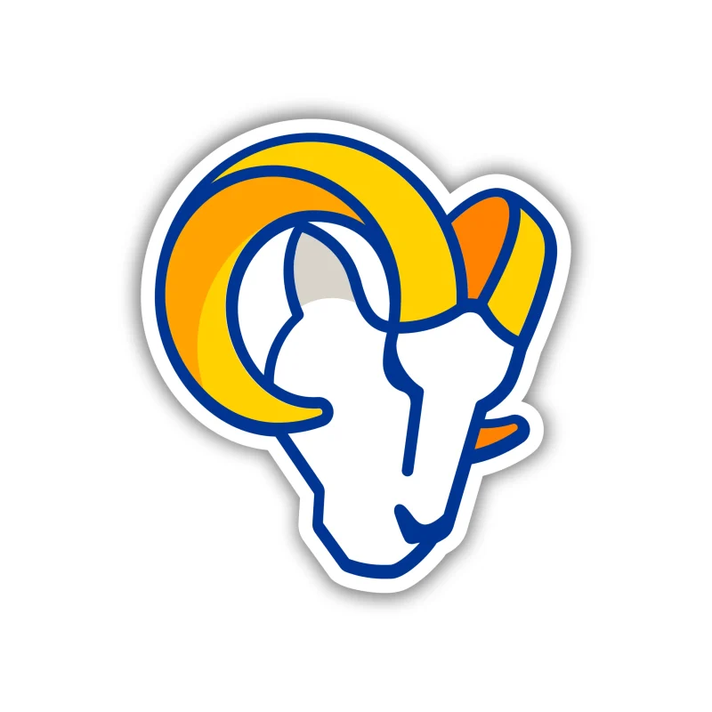 Los Angeles Rams - Ram Head - Iron On DTF Transfer - Custom Size
