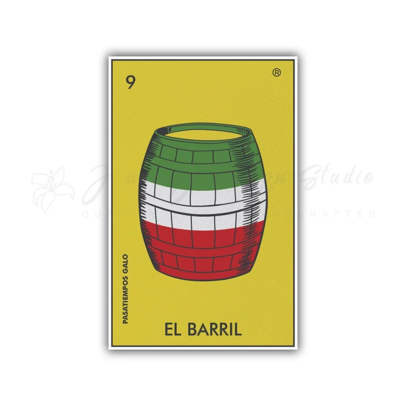 Loteria – El Barril – Full Color Vinyl Decal – Custom Size