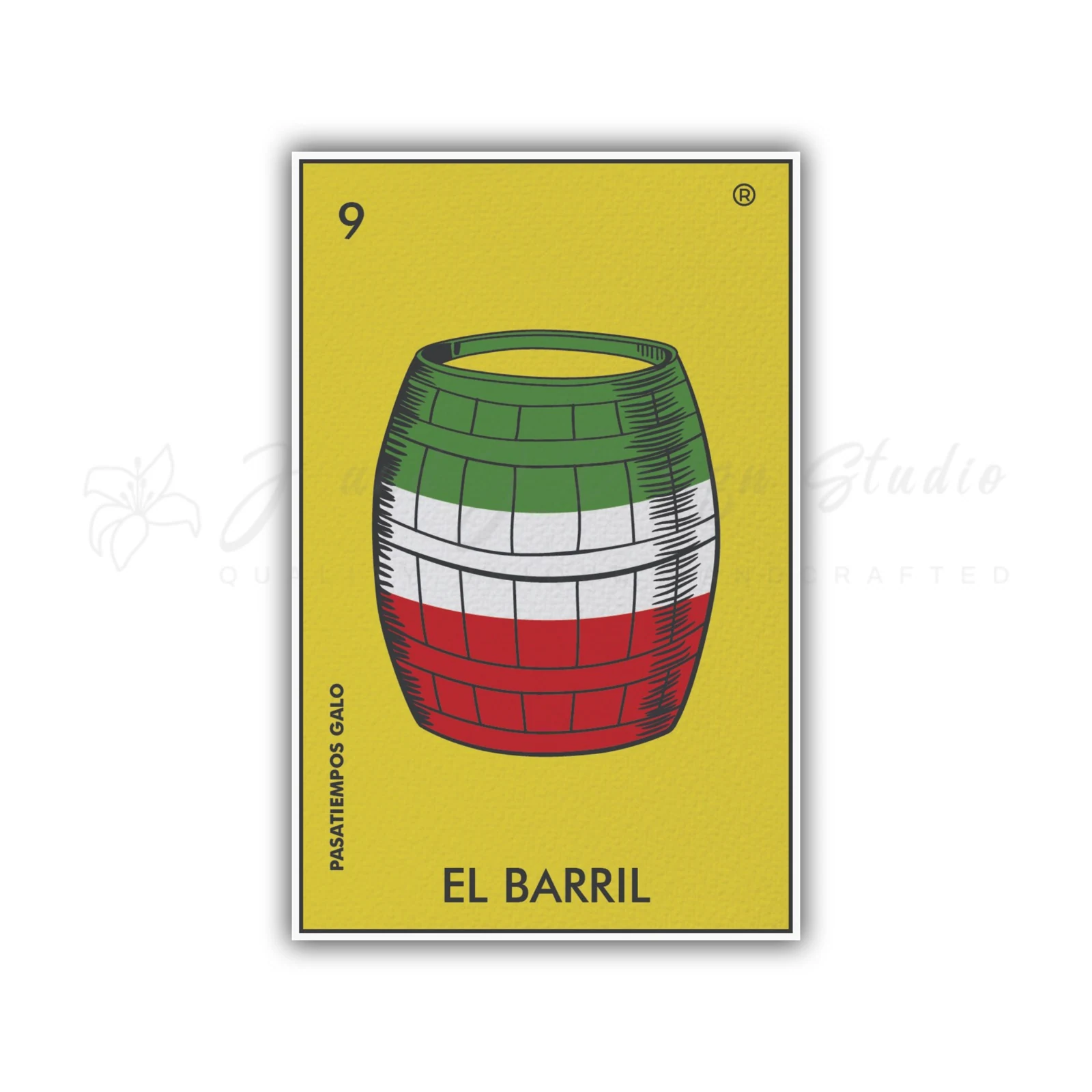 Loteria – El Barril – Full Color Vinyl Decal – Custom Size