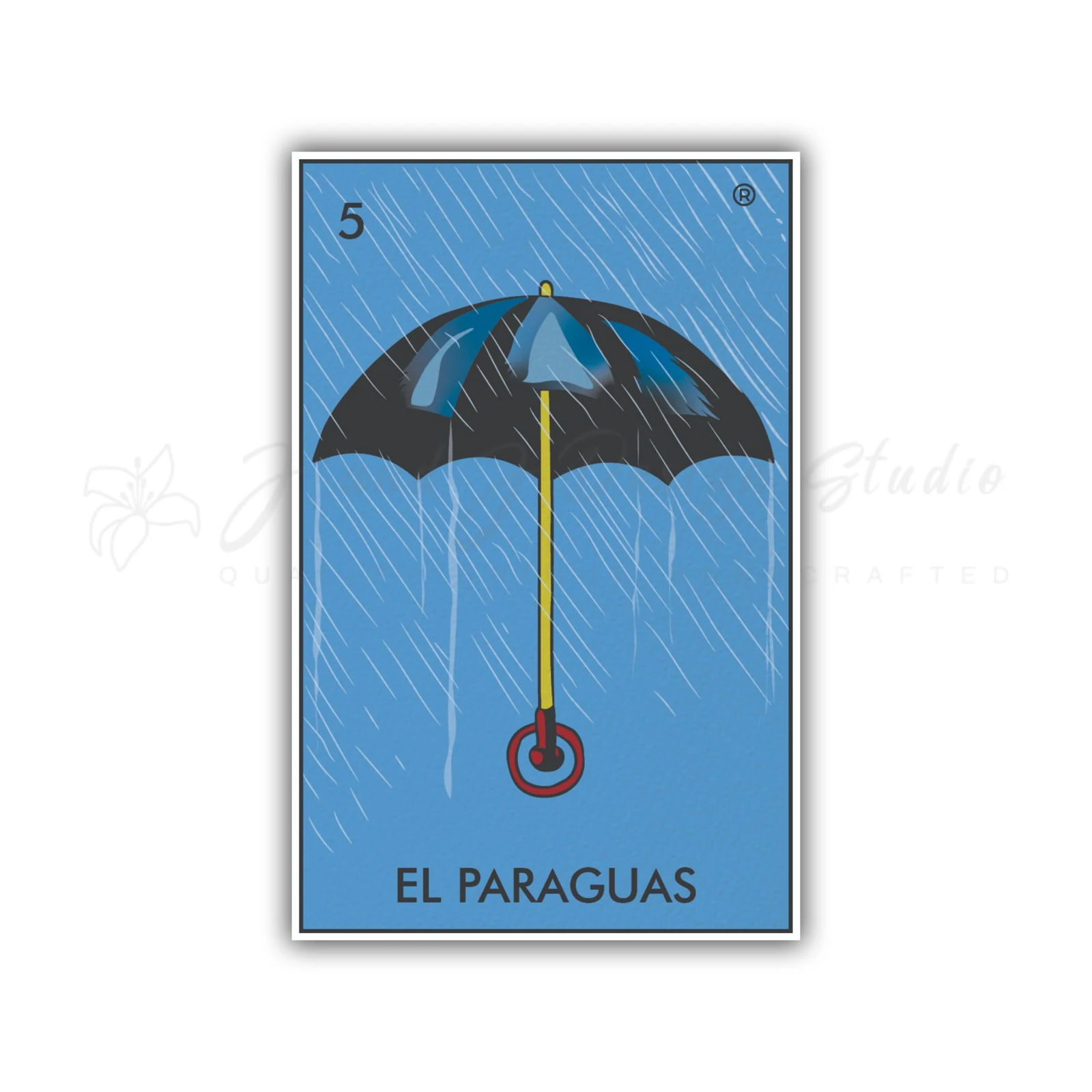 Loteria – El Paraguas – Full Color Vinyl Decal – Custom Size