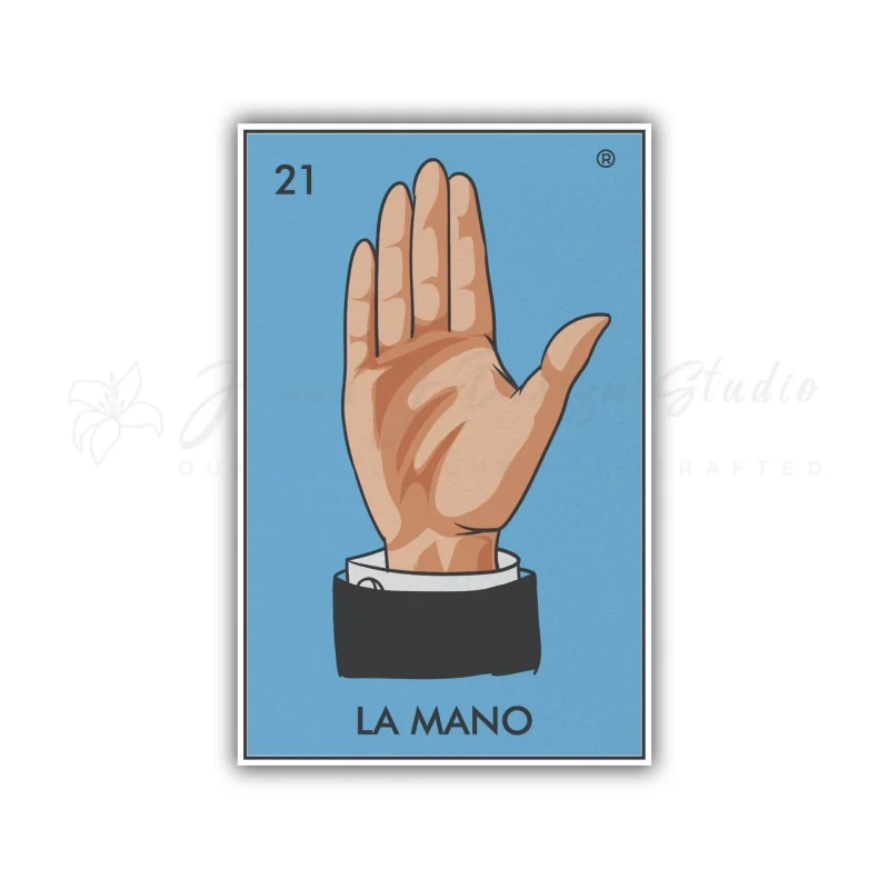 Loteria – La Mano – Full Color Vinyl Decal – Custom Size