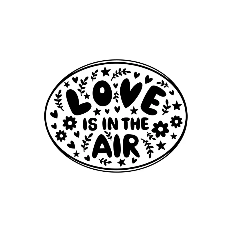 Love Is in the Air Vinyl Decal - Custom Size