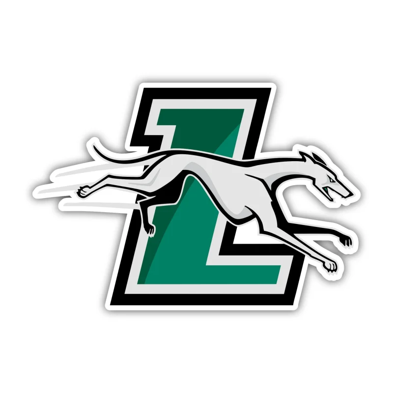 Loyola Greyhounds - L With Greyhound - Full Color Vinyl Decal - Custom Size
