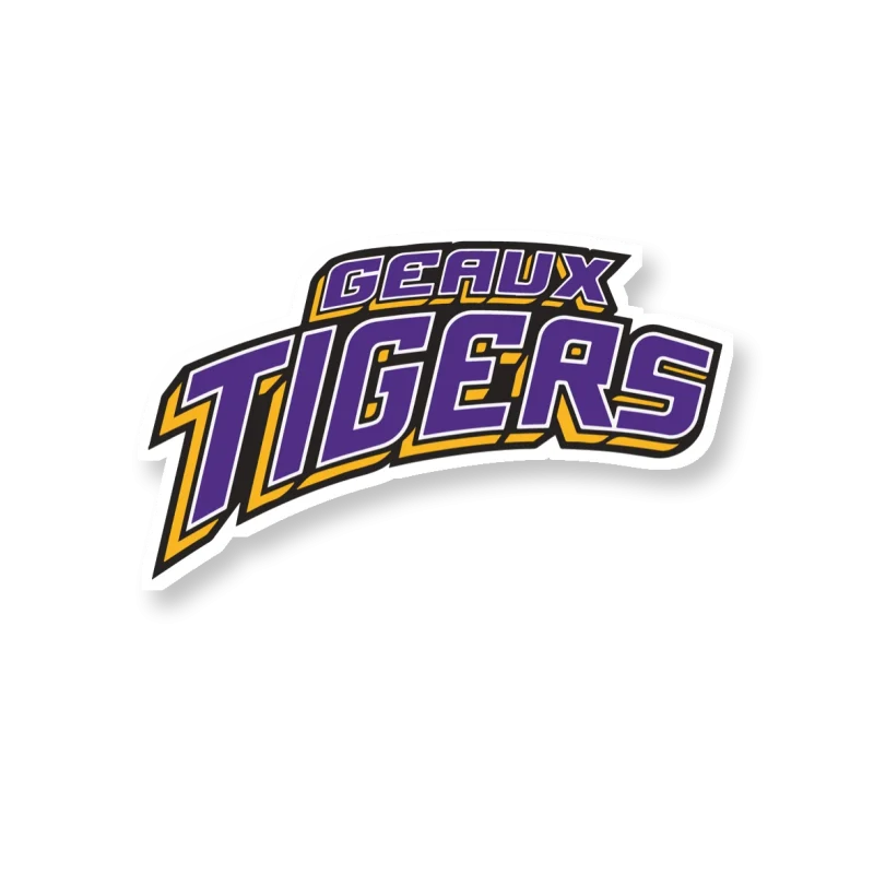 LSU Tigers - Logo 13 - Iron On DTF Transfer - Custom Size