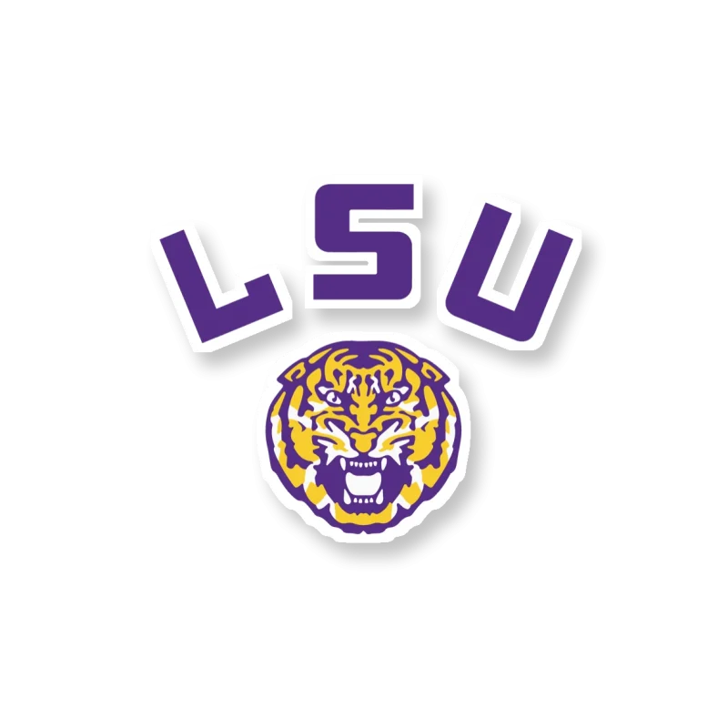 LSU Tigers - Logo 14 - Iron On DTF Transfer - Custom Size