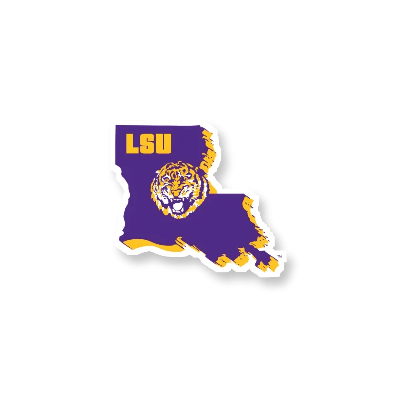 LSU Tigers - Logo 1984 - Iron On DTF Transfer - Custom Size