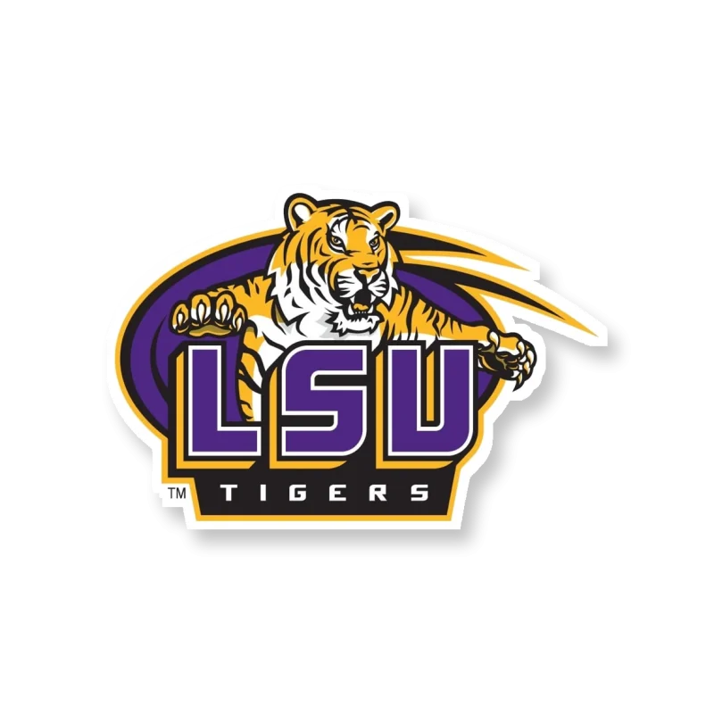 LSU Tigers - Logo 2002 - Full Color Vinyl Sticker - Custom Size