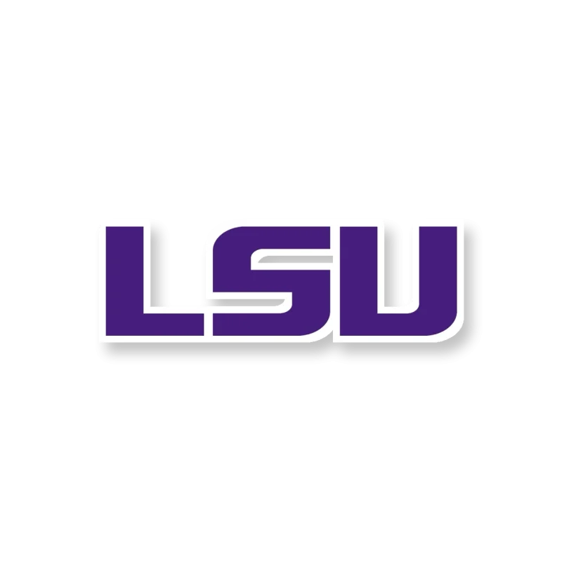 LSU Tigers - Logo - Full Color Vinyl Sticker - Custom Size