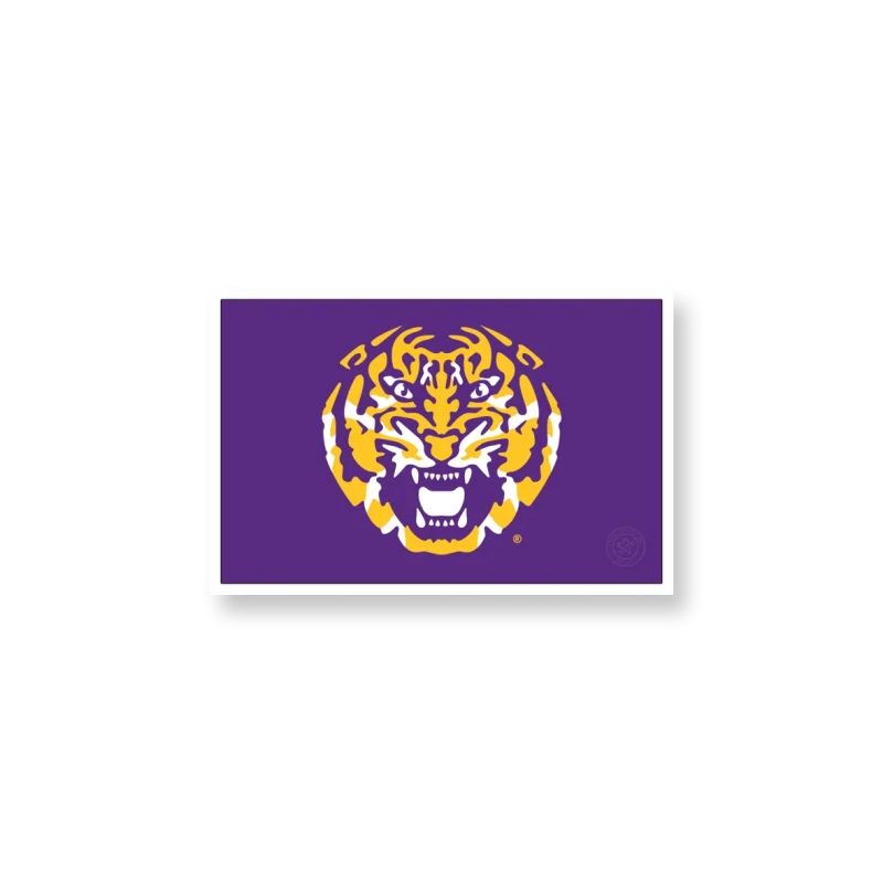 LSU Tigers - Secondary Logo - Full Color Vinyl Sticker - Custom Size