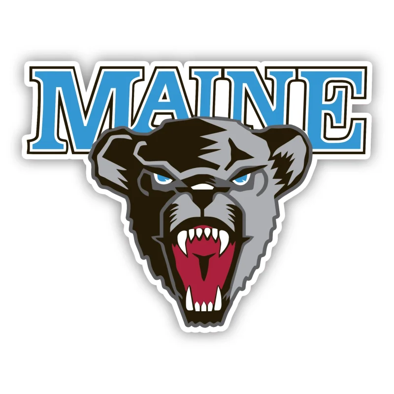 Maine Black Bears Full Color Vinyl Decal - Custom Size