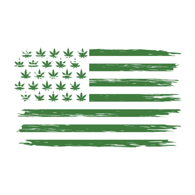 MARIJUANA FLAG - Iron On DTF Transfer - Custom Size
