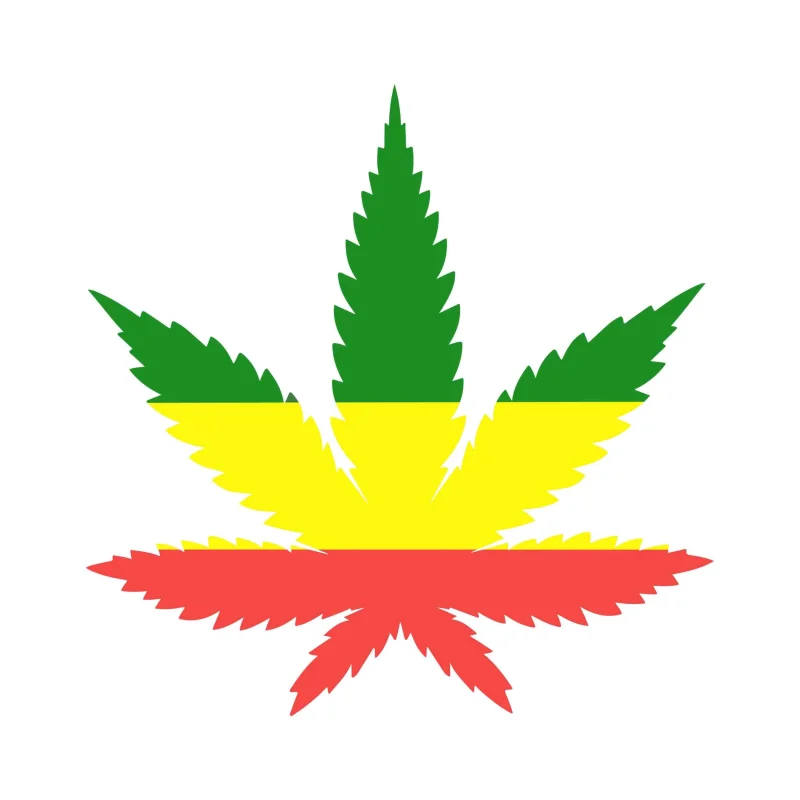 MARIJUANA LEAF - Iron On DTF Transfer - Custom Size