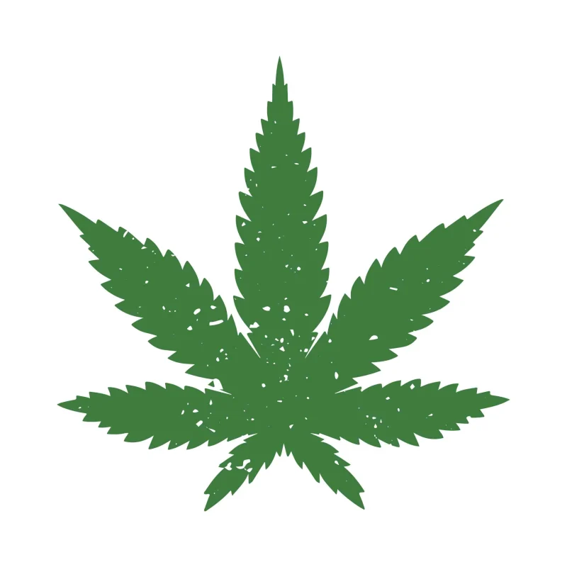 MARIJUANA LEAF - Iron On DTF Transfer - Custom Size