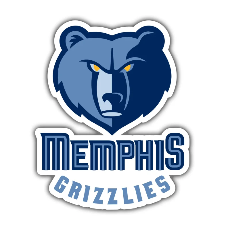 Memphis Grizzlies Full Color Vinyl Sticker - Custom Size