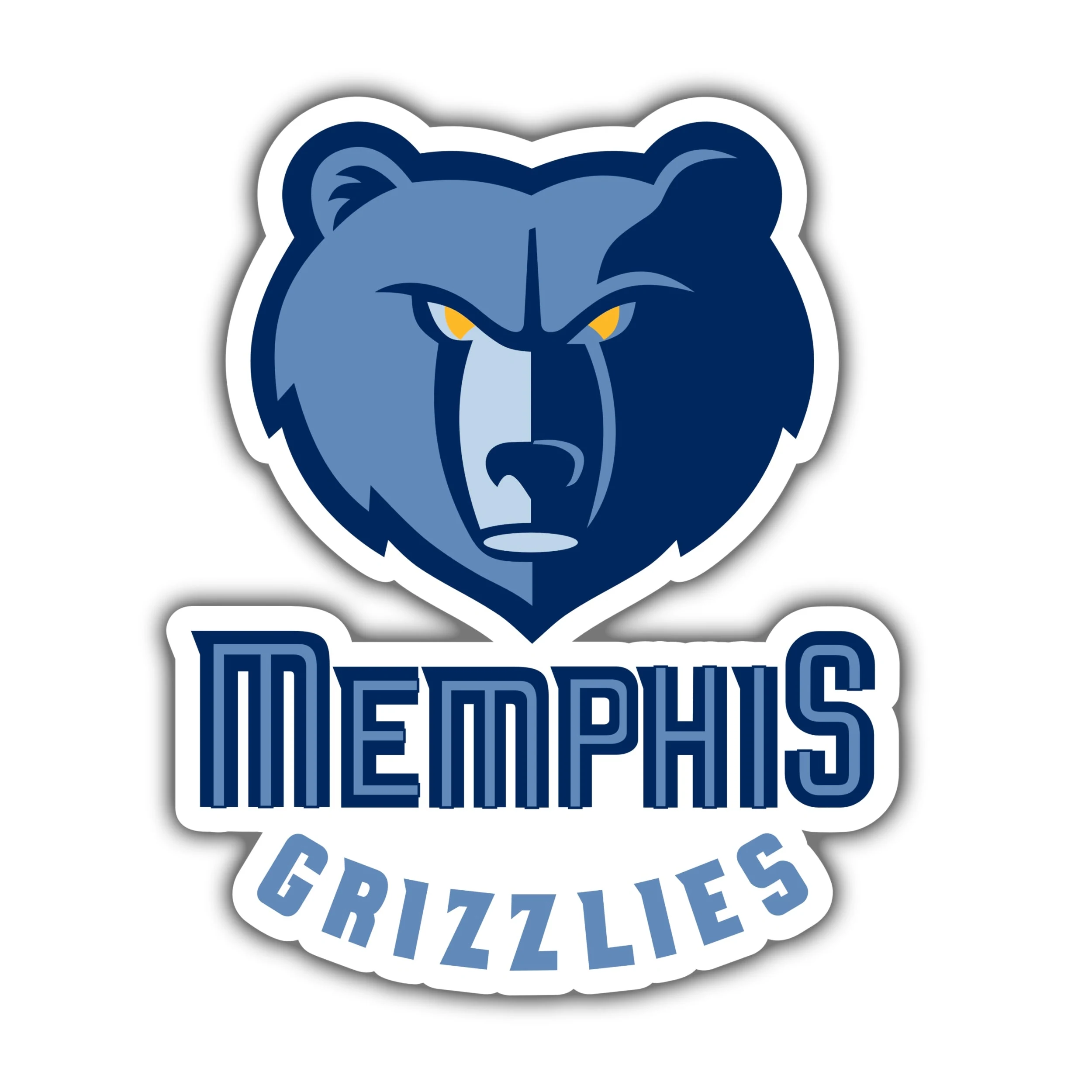 Memphis Grizzlies Full Color Vinyl Sticker - Custom Size