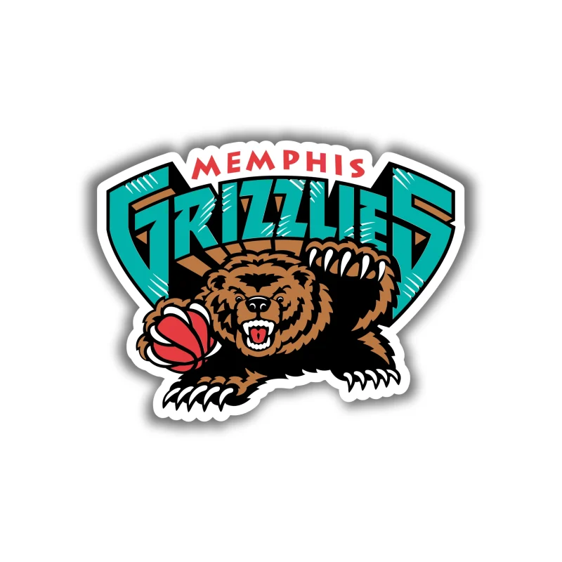 Memphis Grizzlies - Grizzly With Name Above - Iron On DTF Transfer - Custom Size