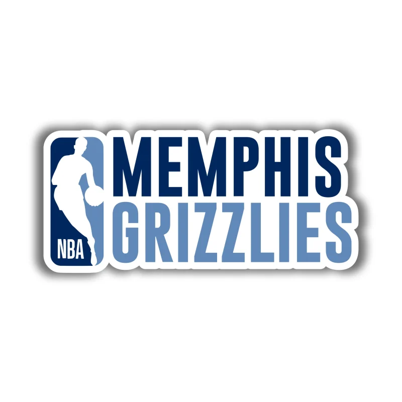 Memphis Grizzlies - NBA Logo With Name - Iron On DTF Transfer - Custom Size