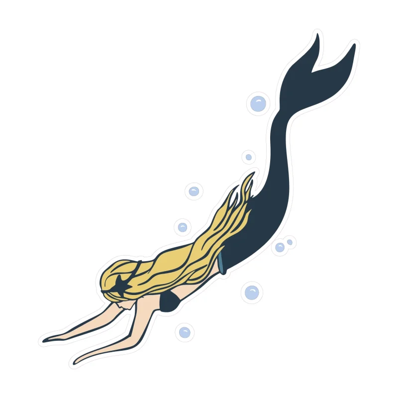 Mermaid Full Color Vinyl - Custom Size