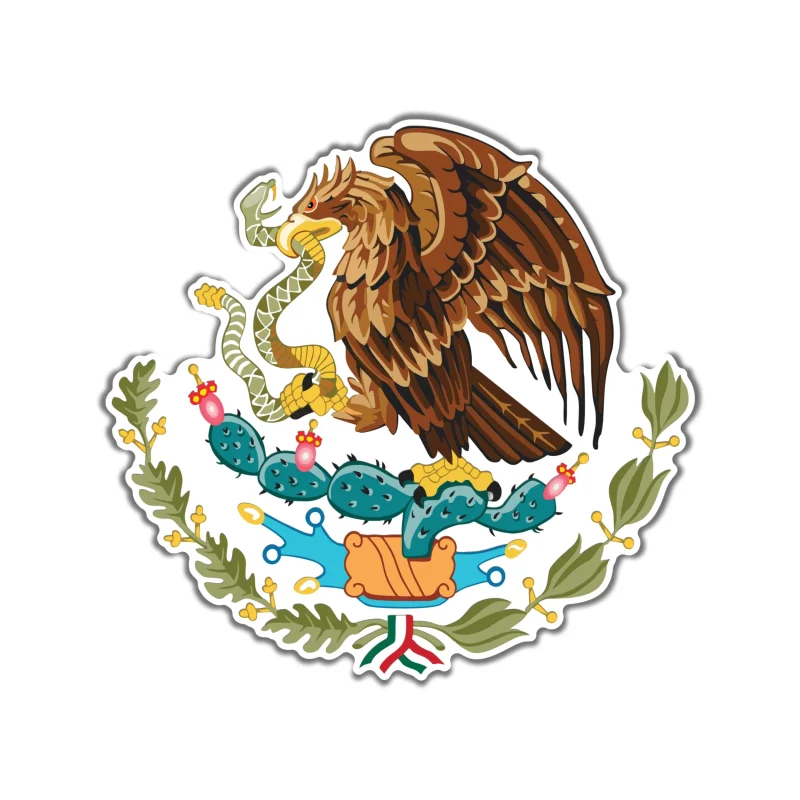 Mexico Coat of Arms Full Color Vinyl Decal