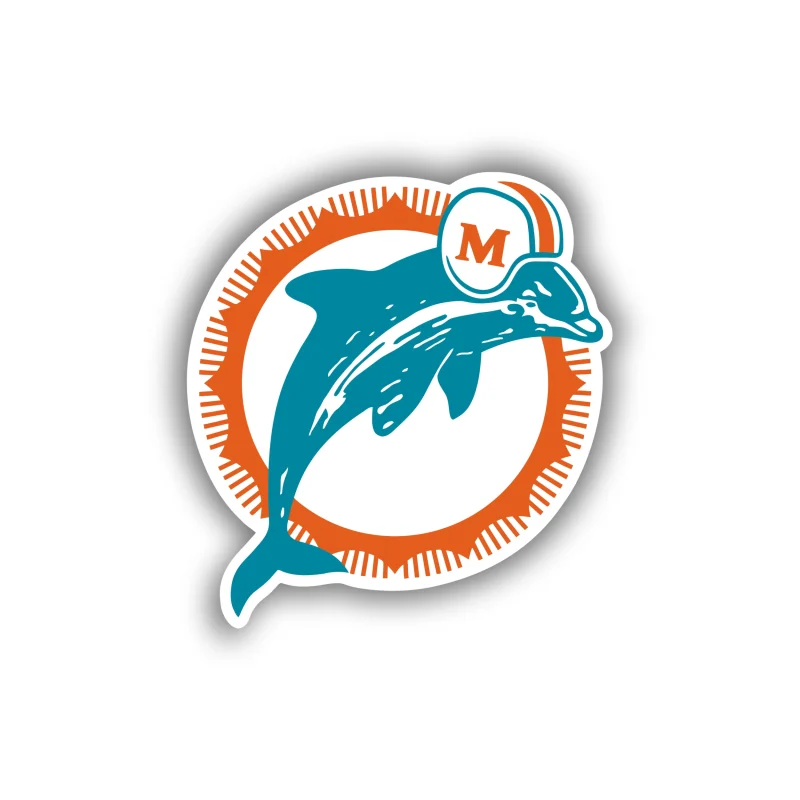 Miami Dolphins - Circle - Temporary Tattoo