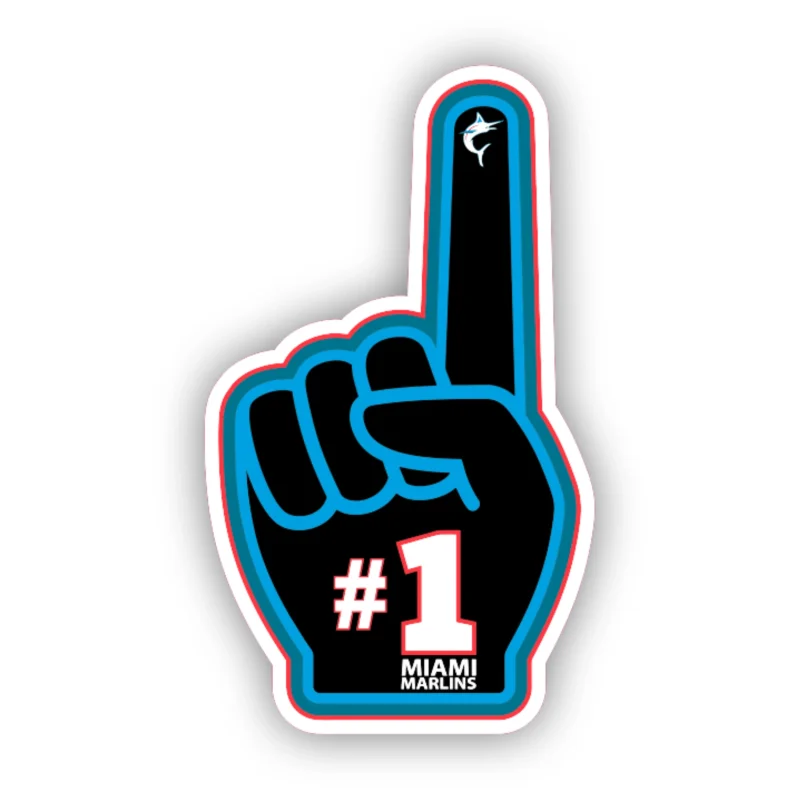 Miami Marlins - Number #1 - Temporary Tattoo