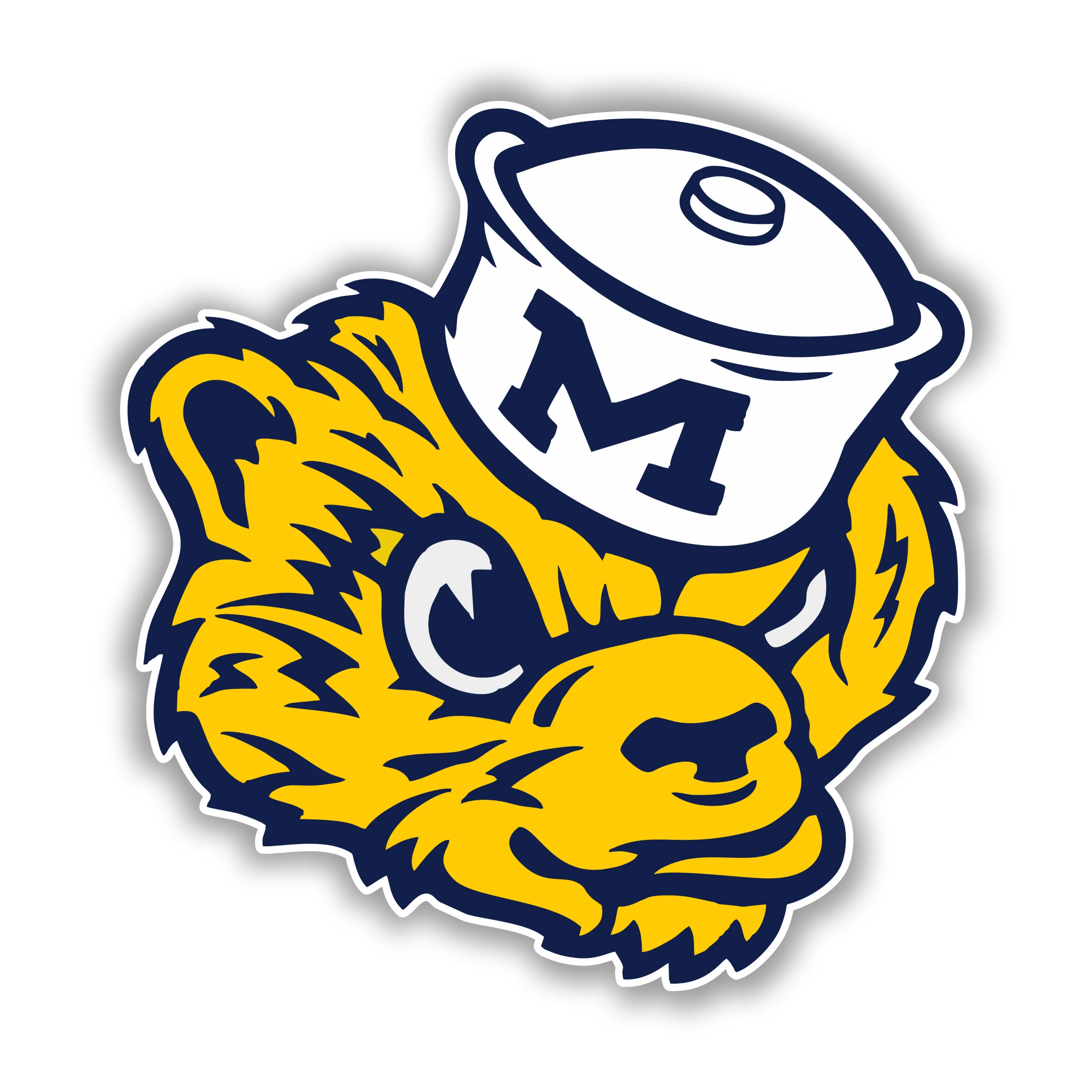 Michigan Wolverines - Wolverine Head - Iron On DTF Transfer - Custom Size