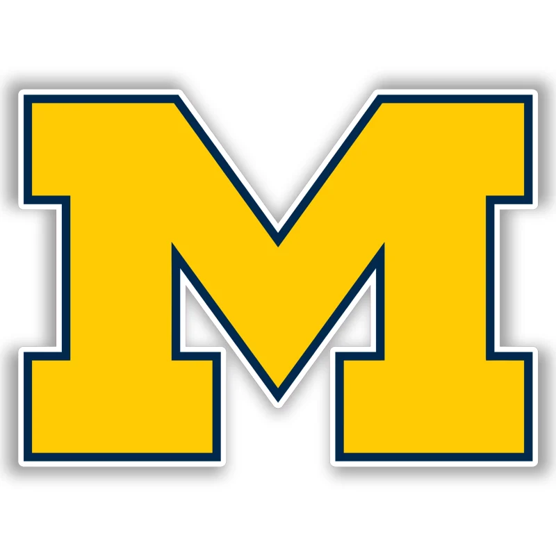Michigan Wolverines - Yellow M - Temporary Tattoo