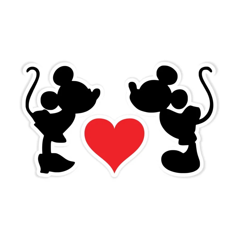 Mickey and Minnie Full Color Vinyl Sticker - Custom Size