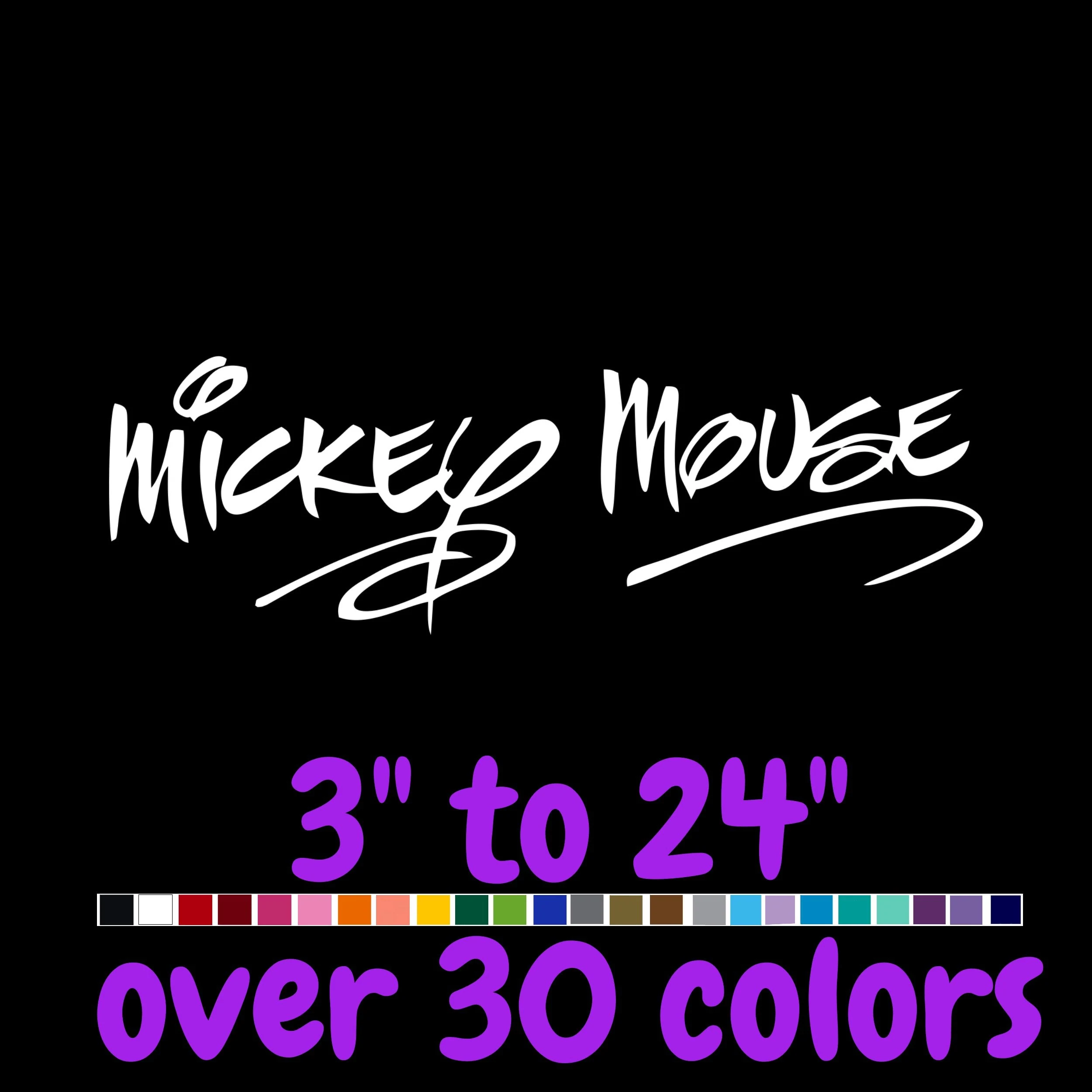 Mickey Mouse Signature Vinyl Decal - Custom Size