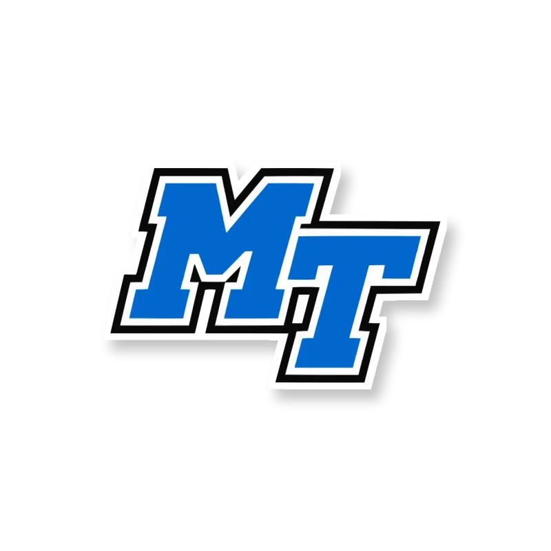 Middle Tennessee Blue Raiders - Logo - Iron On DTF Transfer - Custom Size