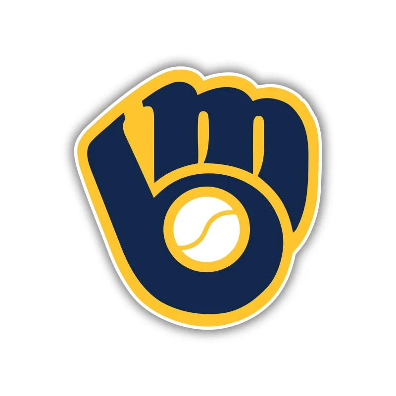 Milwaukee Brewers - Dark Blue Glove - Iron On DTF Transfer - Custom Size