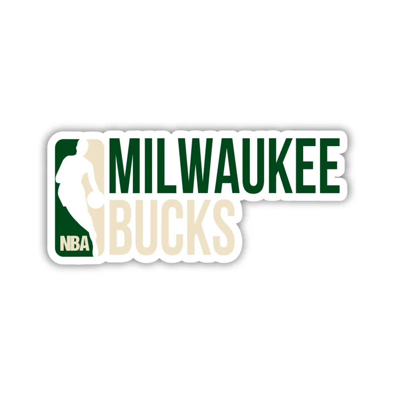 Milwaukee Bucks - NBA Logo With Name - Iron On DTF Transfer - Custom Size