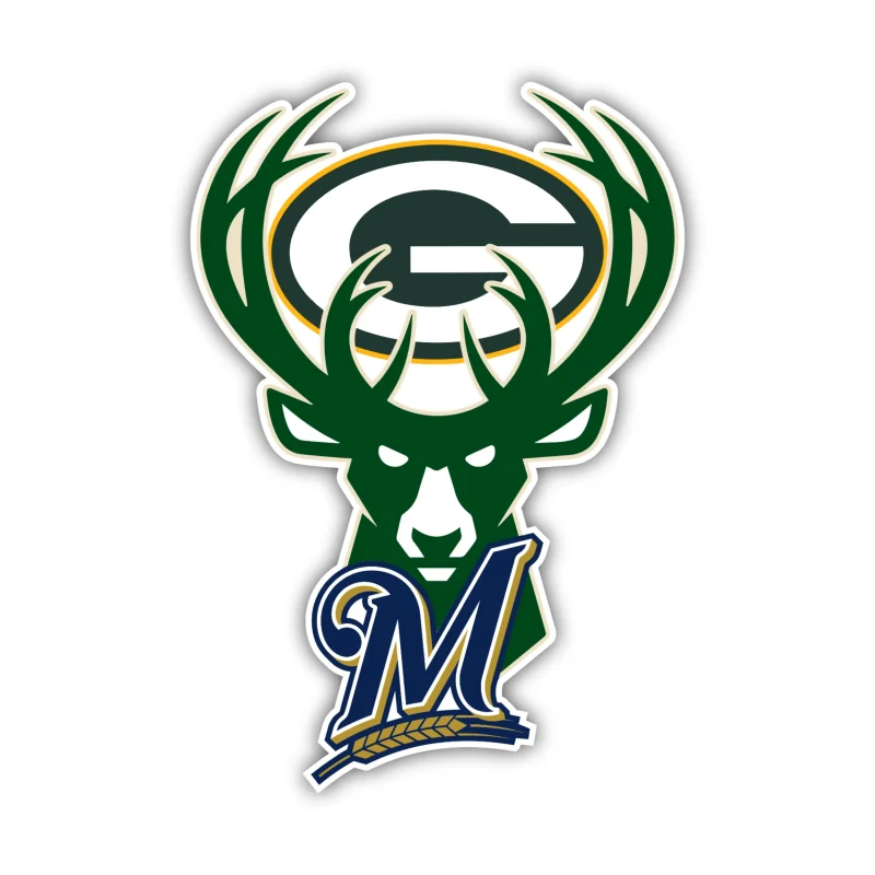 Milwaukee Bucks - Wisconsin Sports Team - Full Color Vinyl Sticker - Custom Size