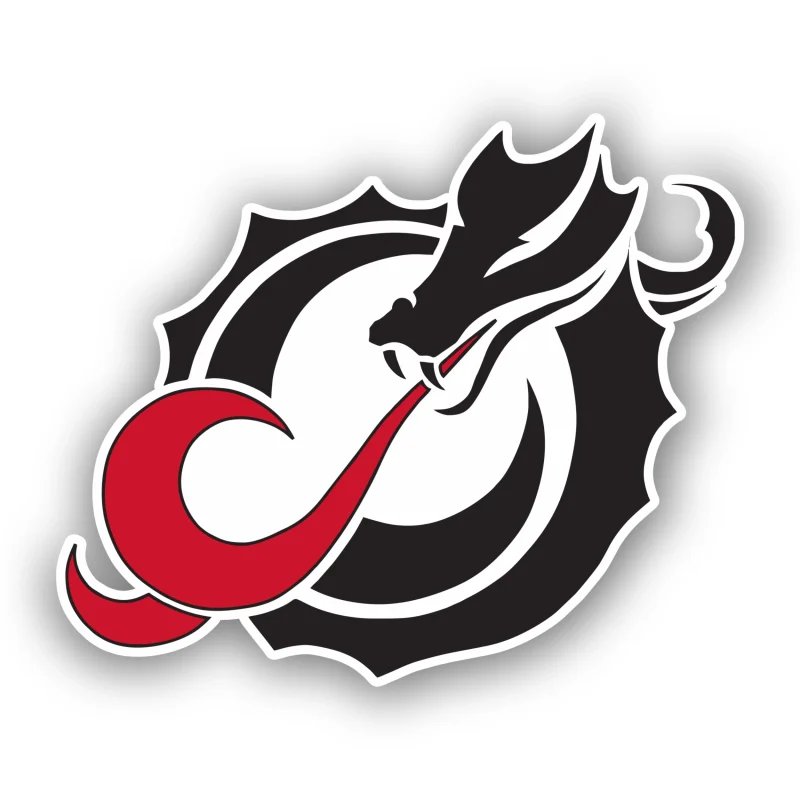 Minnesota State University- Moorhead Dragon - Full Color Vinyl Sticker - Custom Size