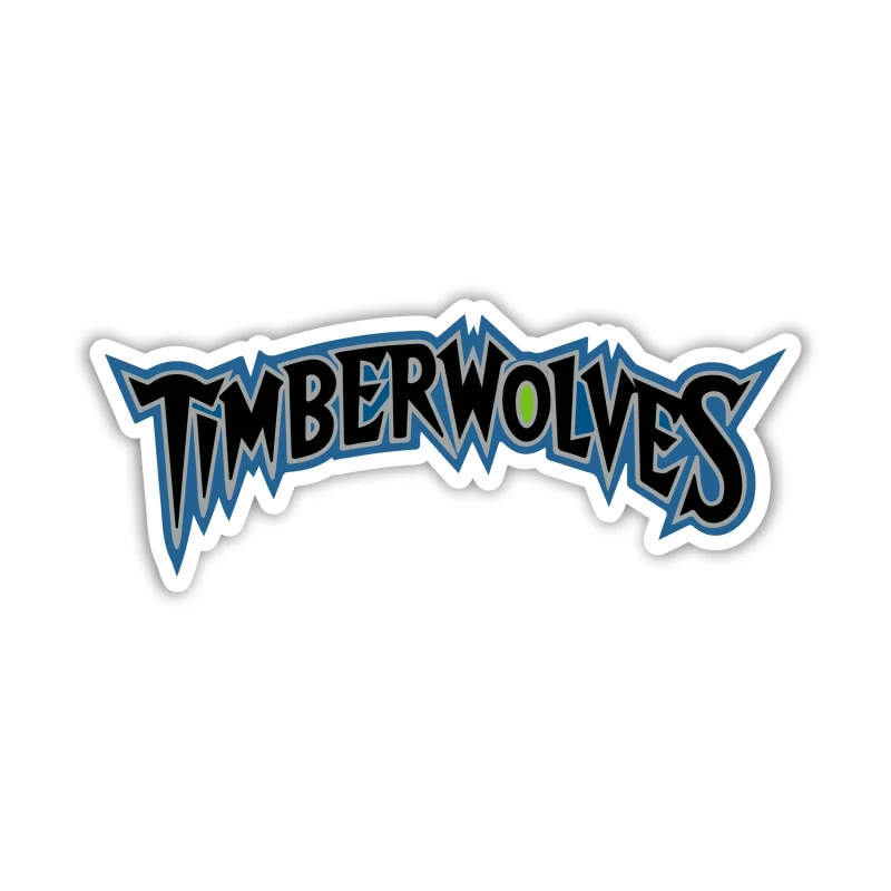 Minnesota Timberwolves - Blue And Black Name - Iron On DTF Transfer - Custom Size