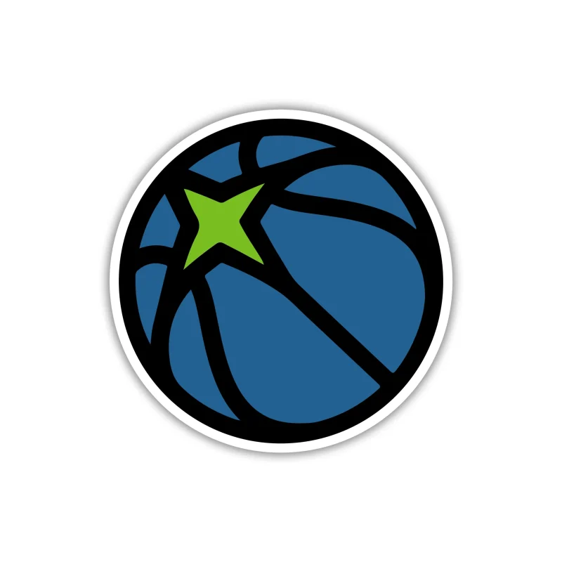 Minnesota Timberwolves - Blue Basketball - Iron On DTF Transfer - Custom Size