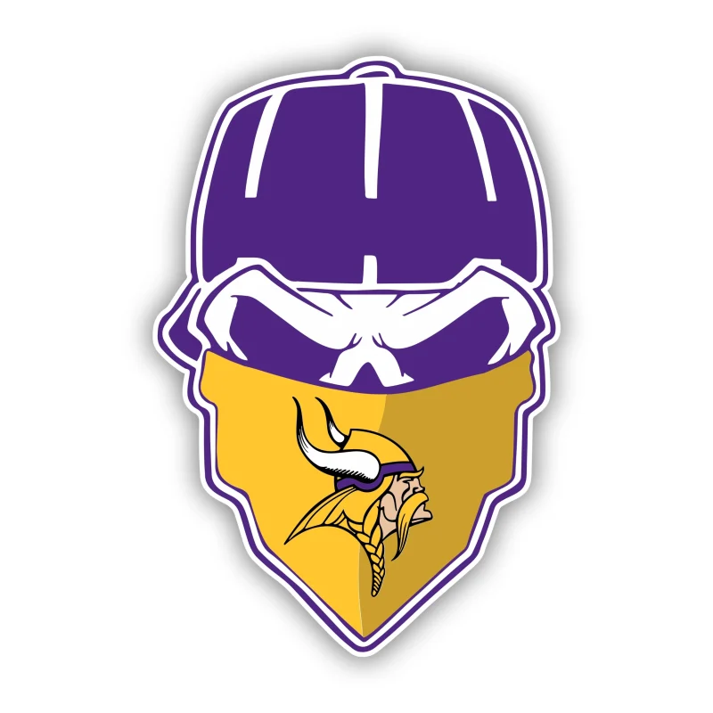 Minnesota Vikings Full Color Vinyl Sticker - Custom Size