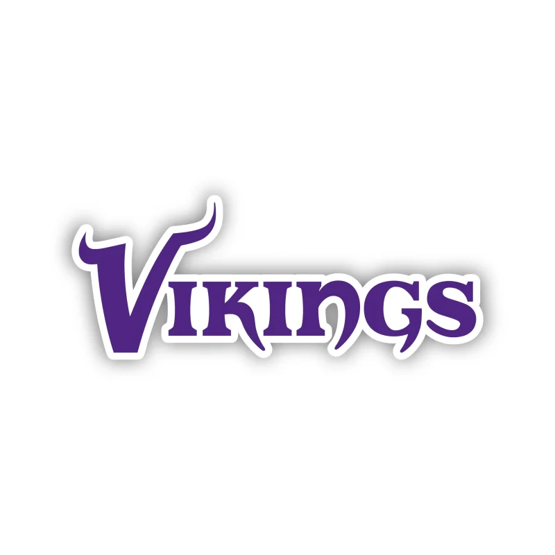 Minnesota Vikings Full Color Vinyl Sticker - Custom Size