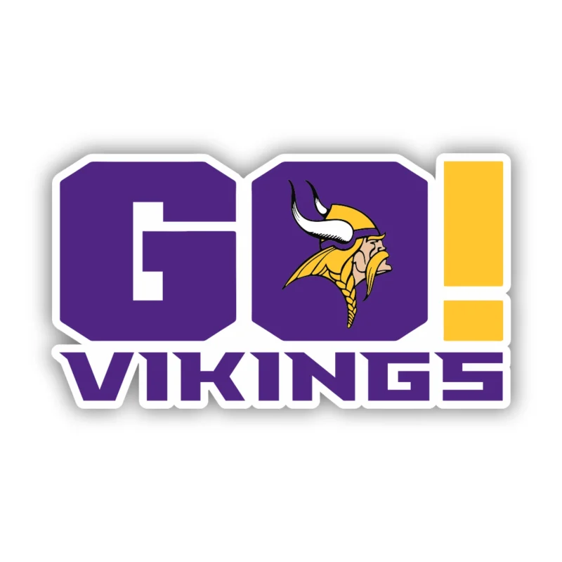 Minnesota Vikings - Go Vikings - Iron On DTF Transfer - Custom Size