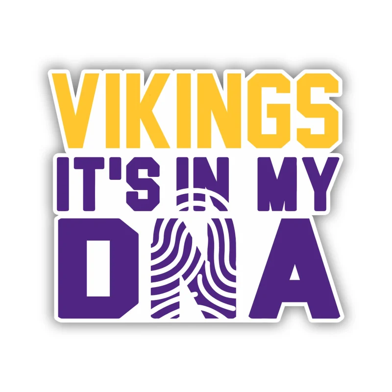 Minnesota Vikings - It's In My DNA - Iron On DTF Transfer - Custom Size