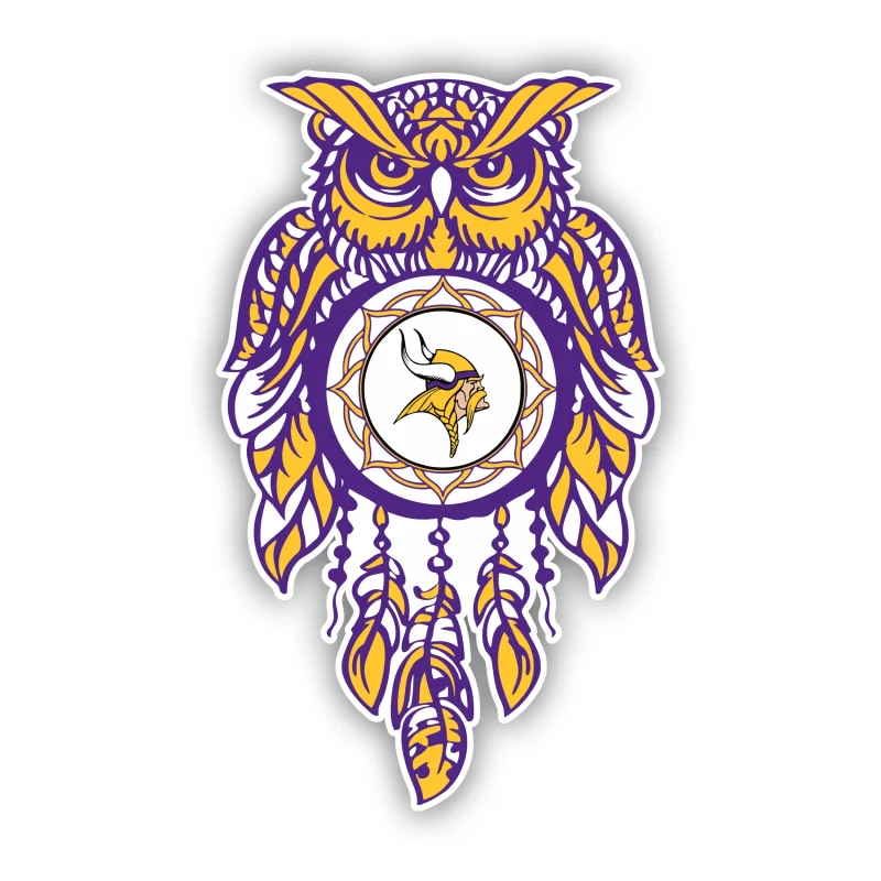 Minnesota Vikings - Owl - Iron On DTF Transfer - Custom Size