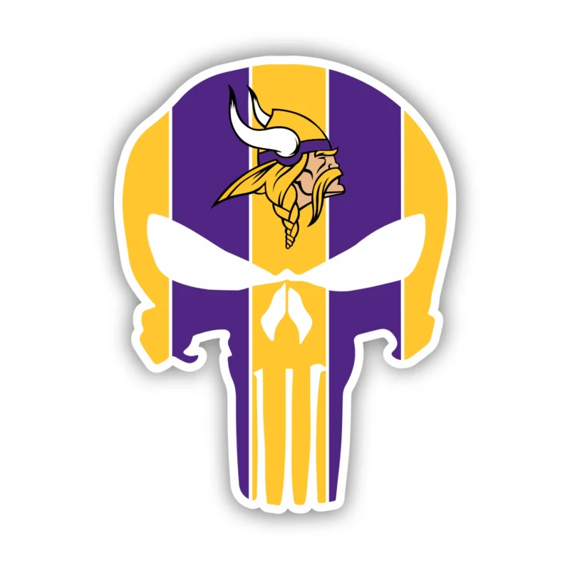 Minnesota Vikings - Punisher - Iron On DTF Transfer - Custom Size