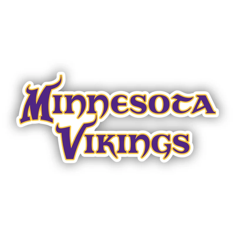 Minnesota Vikings - Purple and Yellow Lettering - Iron On DTF Transfer - Custom Size